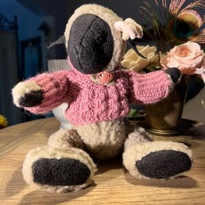 Vintage Boyds Pink and Black Sheep Plush like new!